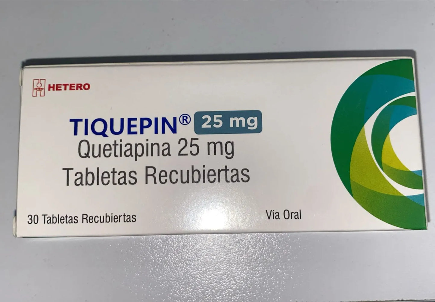 TIQUEPIN 25 MG 30 TBS HETERO