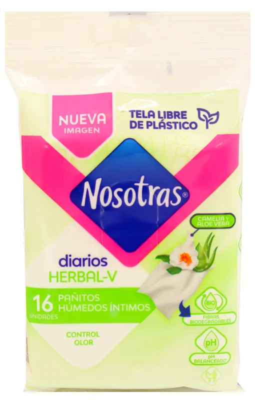 PANITOS NOSOTRAS HUMEDOS INTIMOS HERBAL-V 16 UND