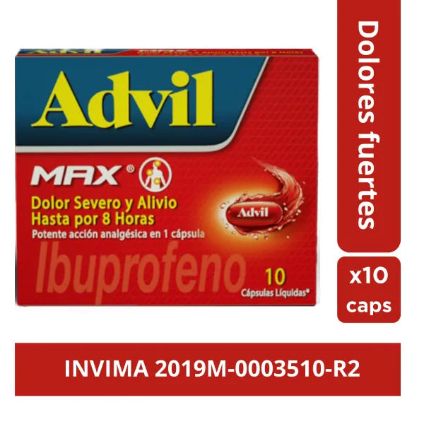 ADVIL MAX 10 CPS IBUPROFENO