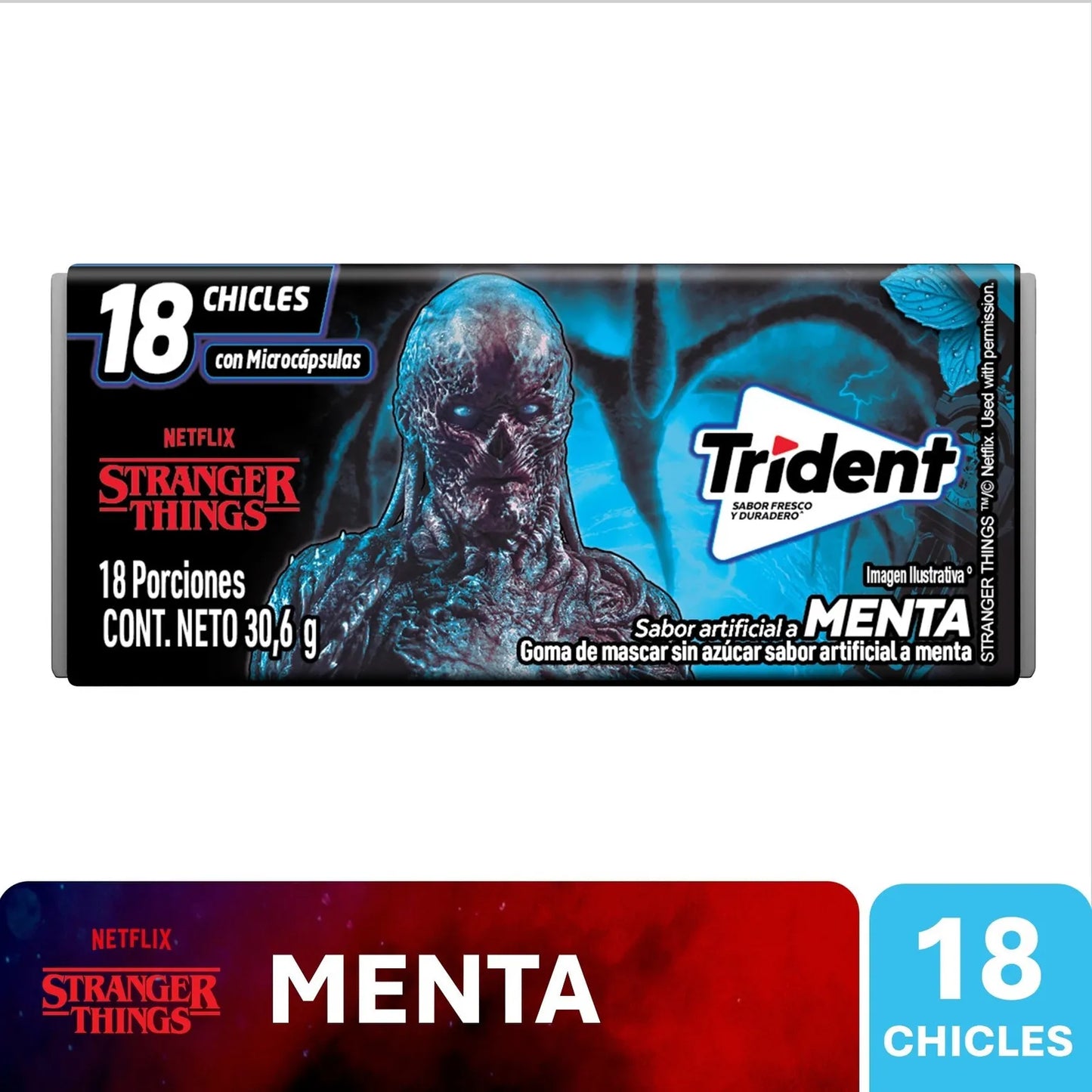 CHICLE TRIDENT MENTA 18 UND