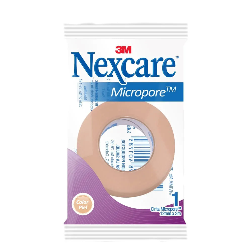 NEXCARE MICROPORE PIEL 1M/12MM