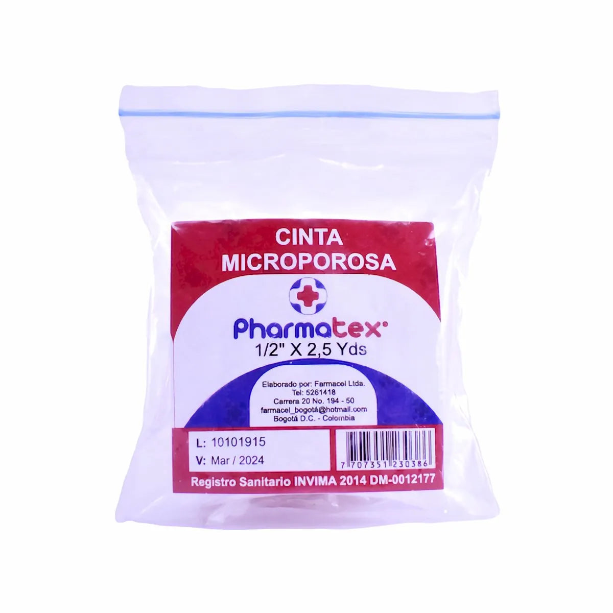 MICROPORE PHAR PIEL 1/2X 2.5 Y