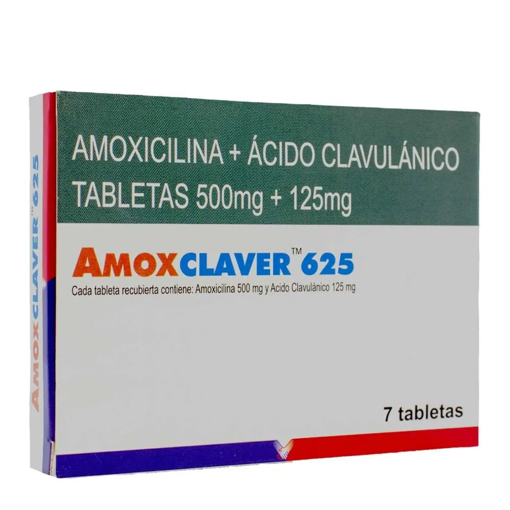 AMOXCLAVER 625 X 7 TBS AMOXICILINA 500MG ACIDOCLAVULANICO125MG