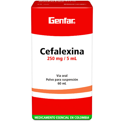 CEFALEXINA 250 MG /5ML SUSPENSION X 60 ML