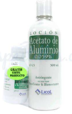 PREPACK ACETATO DE ALUMINIO 500 ML + 120 ML