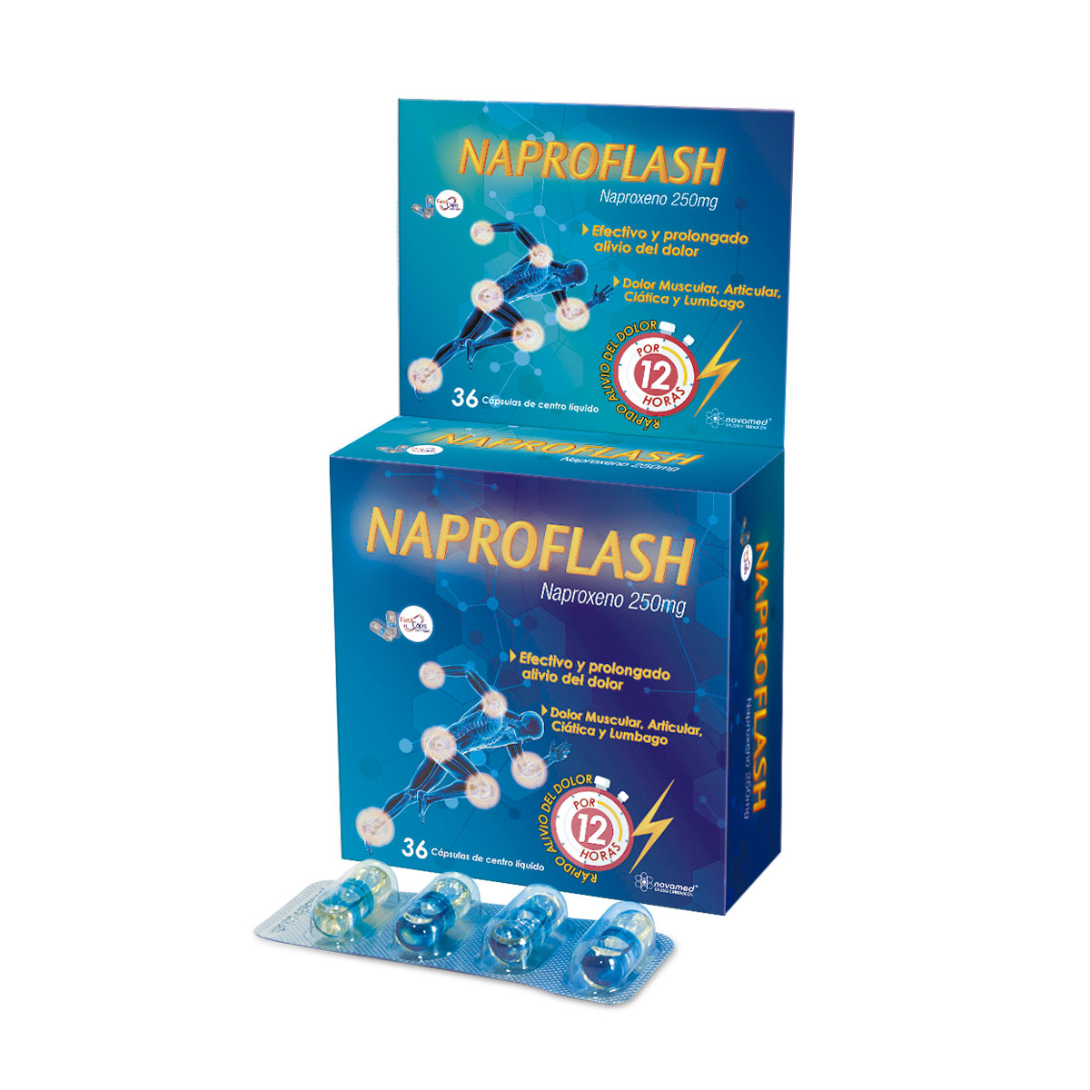 NAPROFLASH 250MG 36 CAPSULAS