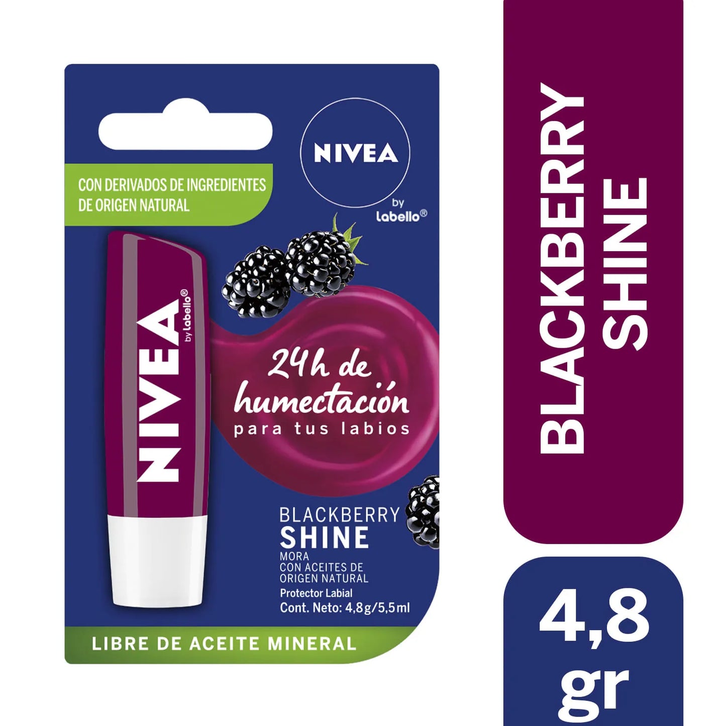 PROTECTOR LABIAL NIVEA BLACKBERRY SHINE