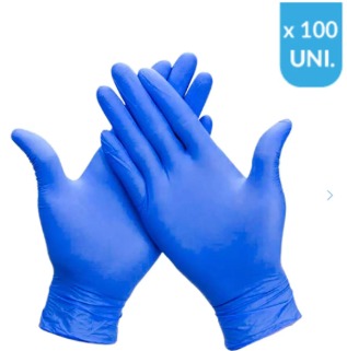 GUANTE NITRILO AZUL L 100 UND