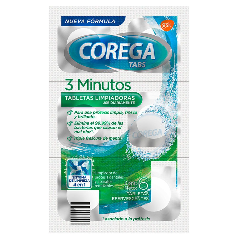 COREGA TABLETA X 6 UNIDADES