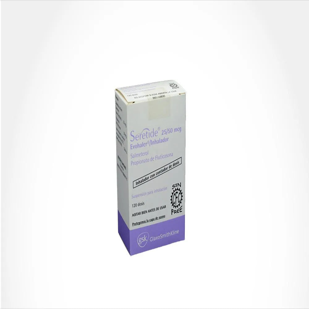 SERETIDE 25/50MCG INHALADOR 120 DOSIS