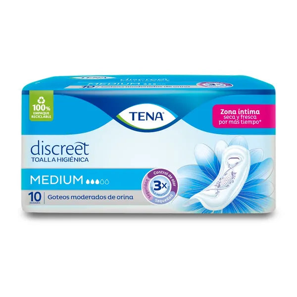 TENA DISCREET MEDIUM 10 UND MU