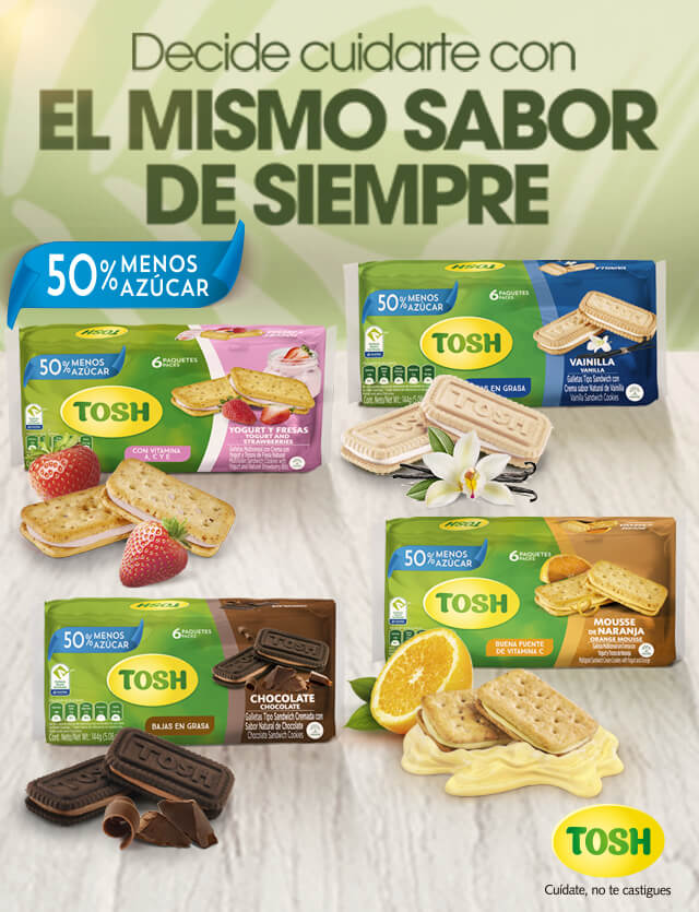 GALLETA TOSH CRMADAS SURTIDAS