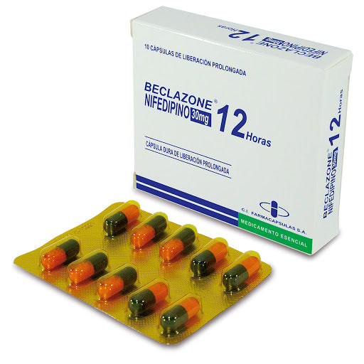 BECLAZONE NIFEDIPINO 30 MG 10 CPS