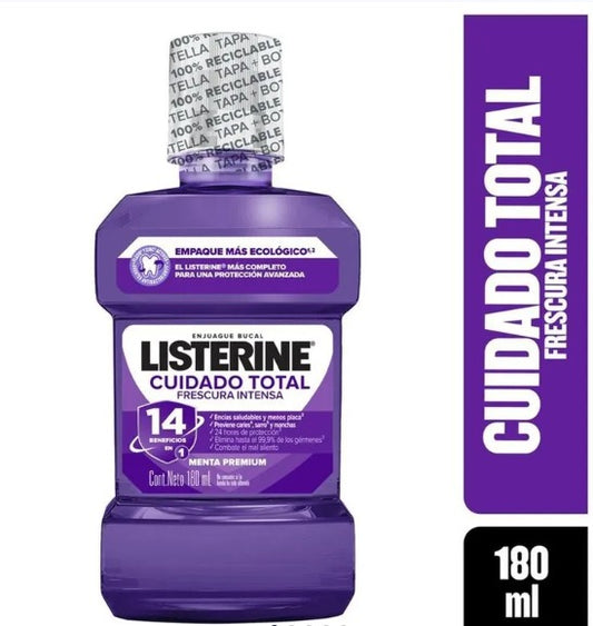 LISTERINE CUIDADO/TOTAL 180ML