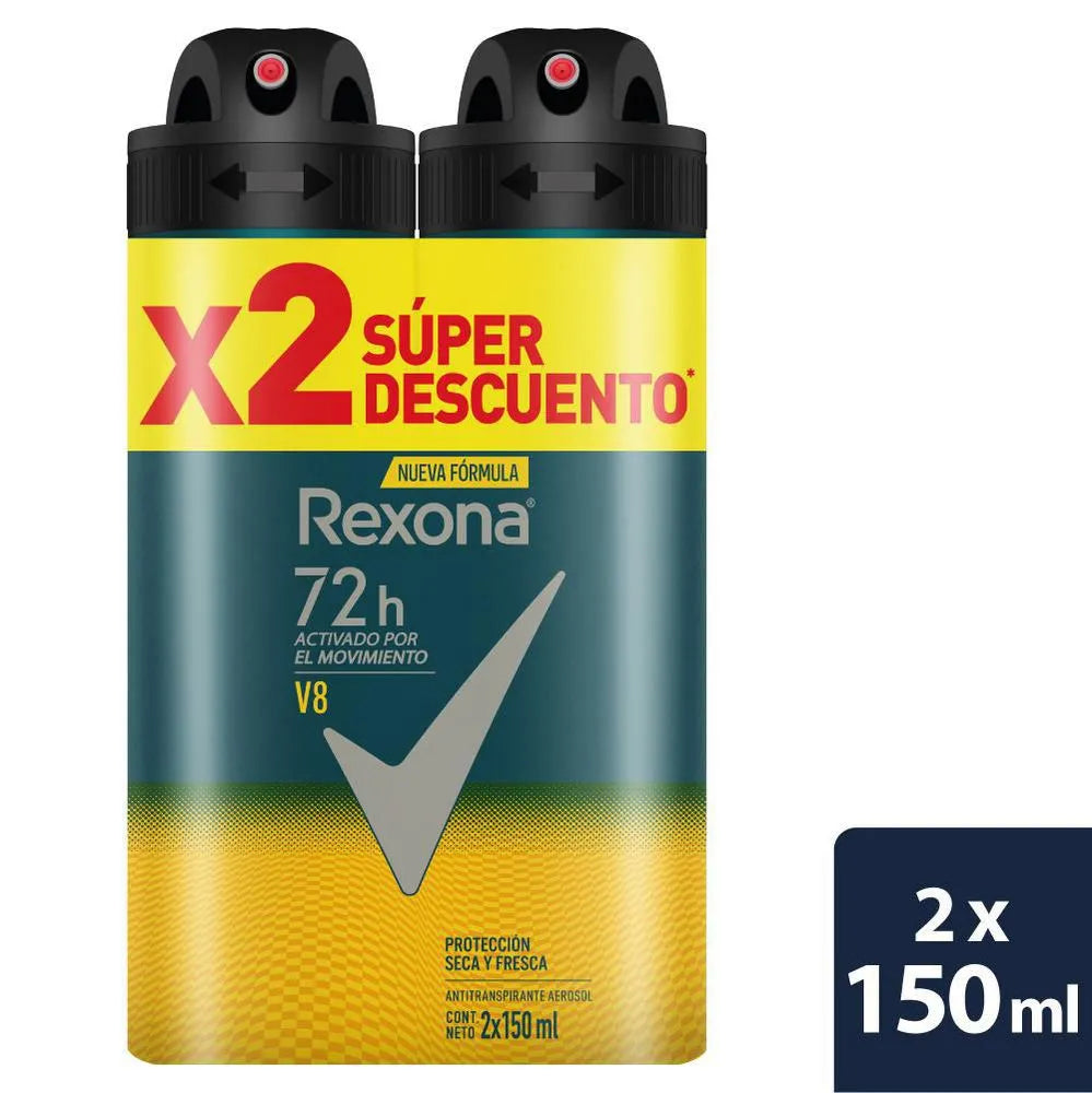 DTE REXONA SPRAY V8 2 UND 89 GR
