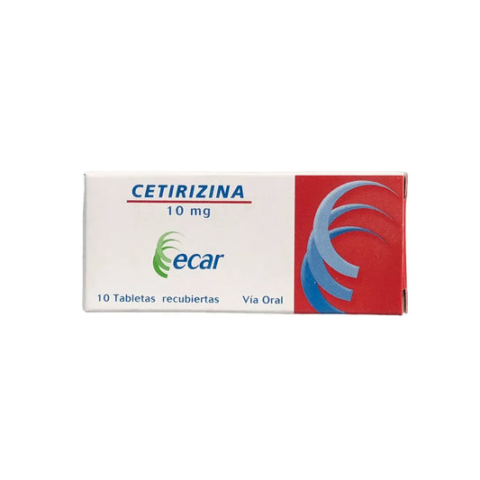 CETIRIZINA 10 MG 10 TABLETAS ECAR