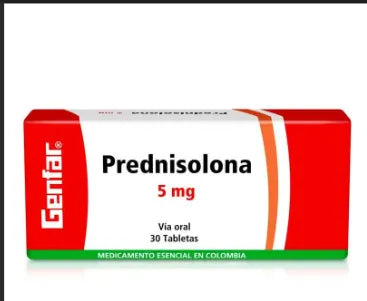 PREDNISOLONA 5 MG 30 TABLETAS