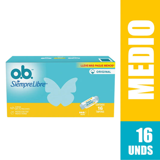TAMPONES O.B. MEDIO 16 UND