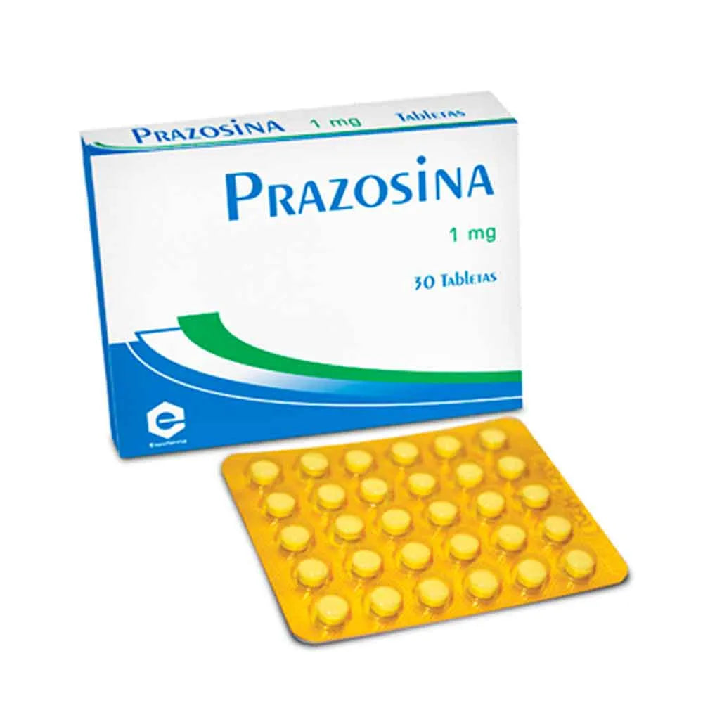 PRAZOSINA  1MG 30 TABLETAS