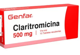CLARITROMICINA 500 MG 10TBS GENFAR