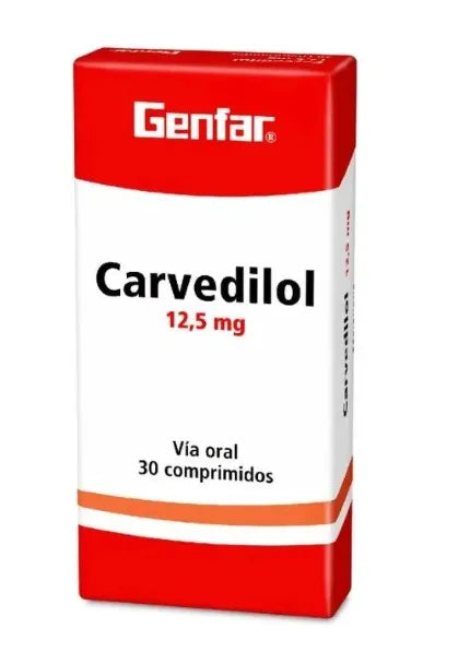 CARVEDILOL 12.5 MG 30 TABL GF