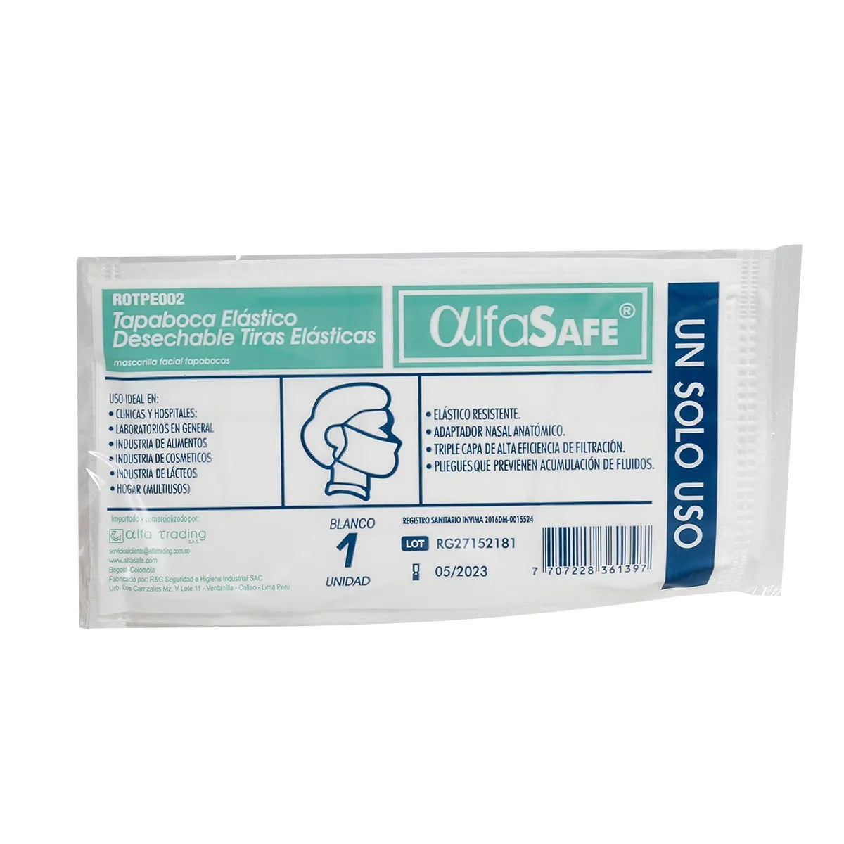 TAPABOCAS DESECH BLANCO UND