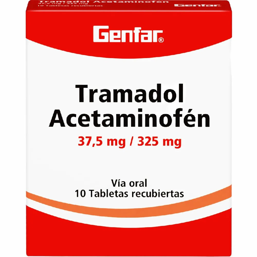 TRAMADOL 37.5MG + ACETAMINOFEN 325MG 10 TBS