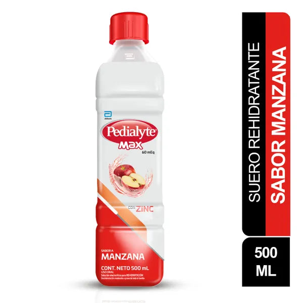PEDIALYTE MAX 60 MANZANA 500ML