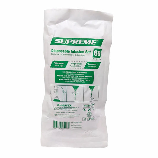 EQUIPO VENOCLISIS SUPREME MICROGOTERO