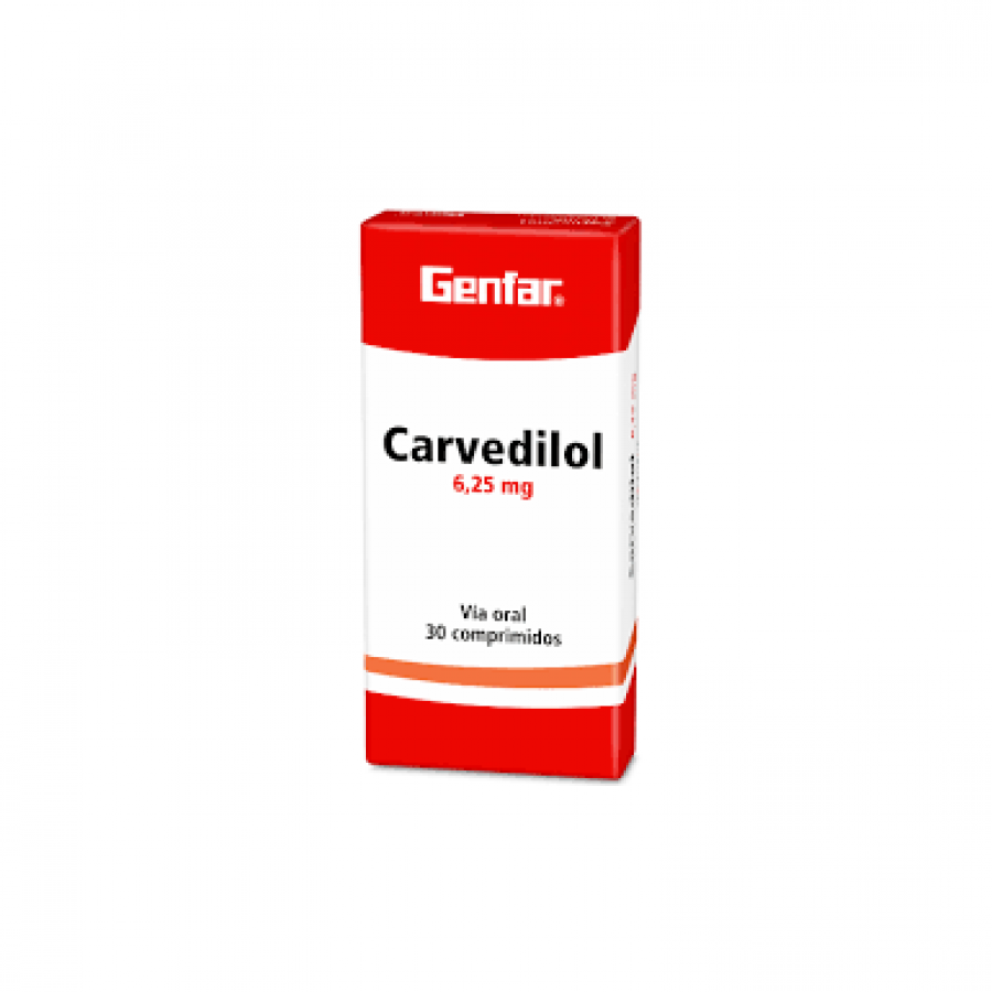 CARVEDILOL 6.25 MG 30 TBS