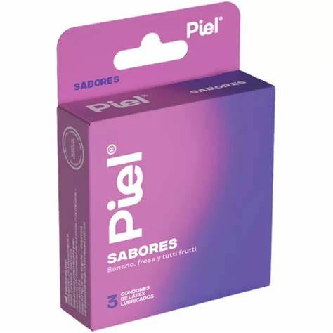 CONDONES PIEL SABORES X 3