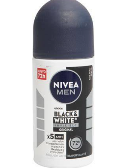 DESODORANTE NIVEA BLACK WHITE MEN ROLLON 50ML
