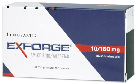 EXFORGE 10/160MG CAJA X 28 TAB