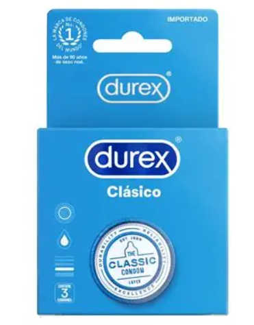 DUREX CLASICO X 3 CONDONES