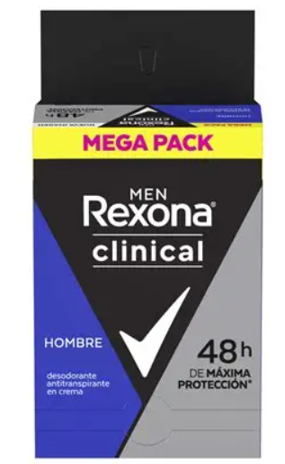 DTE REXONA CLINICAL CLEAN SOBR HOMBRE