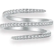 ANILLO RODINADO PLATA ESPIRAL
