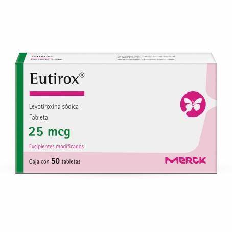 EUTIROX 25MCG 50 TABLETAS