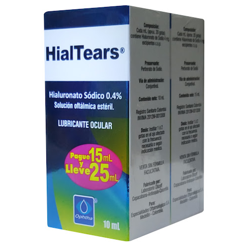 HIALTEARS 15 ML + 10 ML 0.4 %
