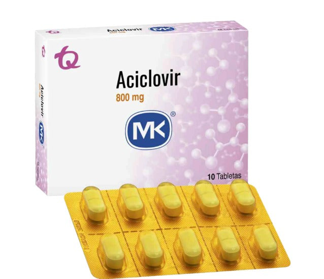 ACICLOVIR 800 MG X 10 TBL - TEQNOQUIMICAS