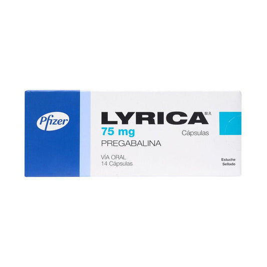 LYRICA 75 MG 14 CPS PREGABALIN