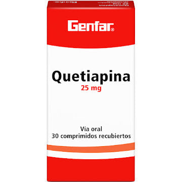 QUETIAPINA 25 MG 30TBS GENFAR