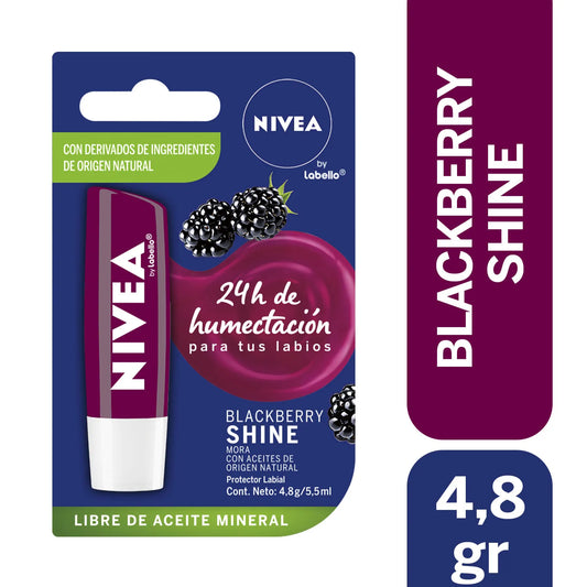 PROTECTOR LABIAL NIVEA BLACKBERRY SHINE