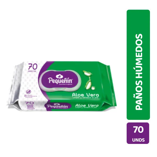 PAÑITOS PEQUEÑ ALOE VERA X70