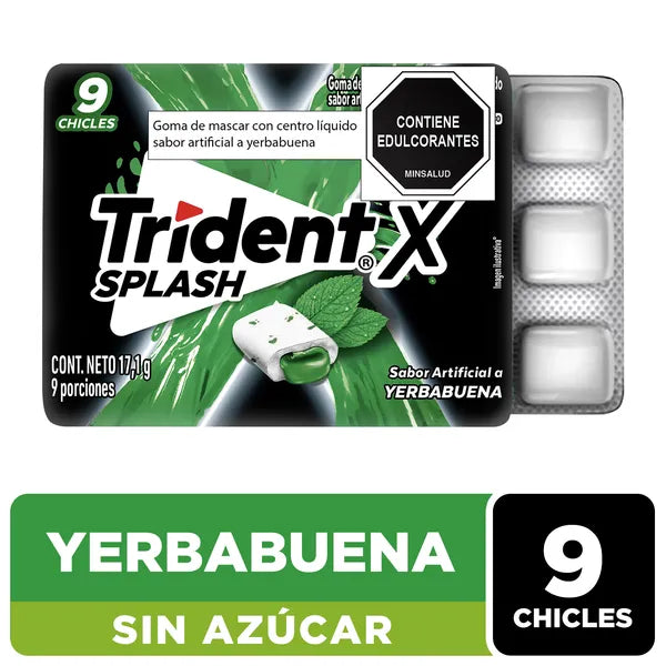 TRIDENT X SPLASH 9 CHICLES