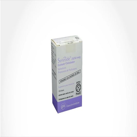 SERETIDE 25/50MCG INHALADOR 120 DOSIS