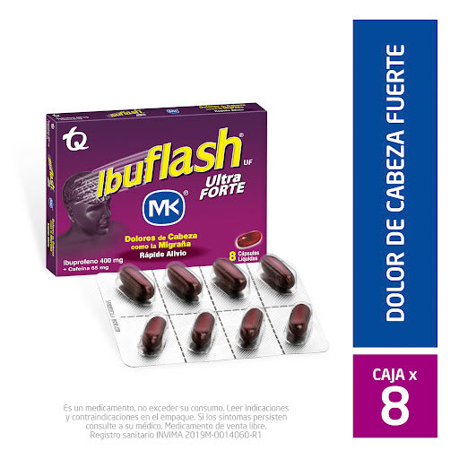 IBUFLASH ULTRA-FORT 8CAPS MK