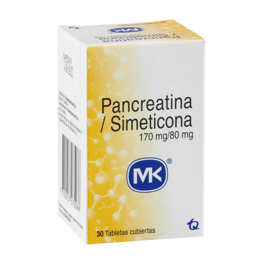 PANCREATINA + SIM ETICONA X 30 TAB MK